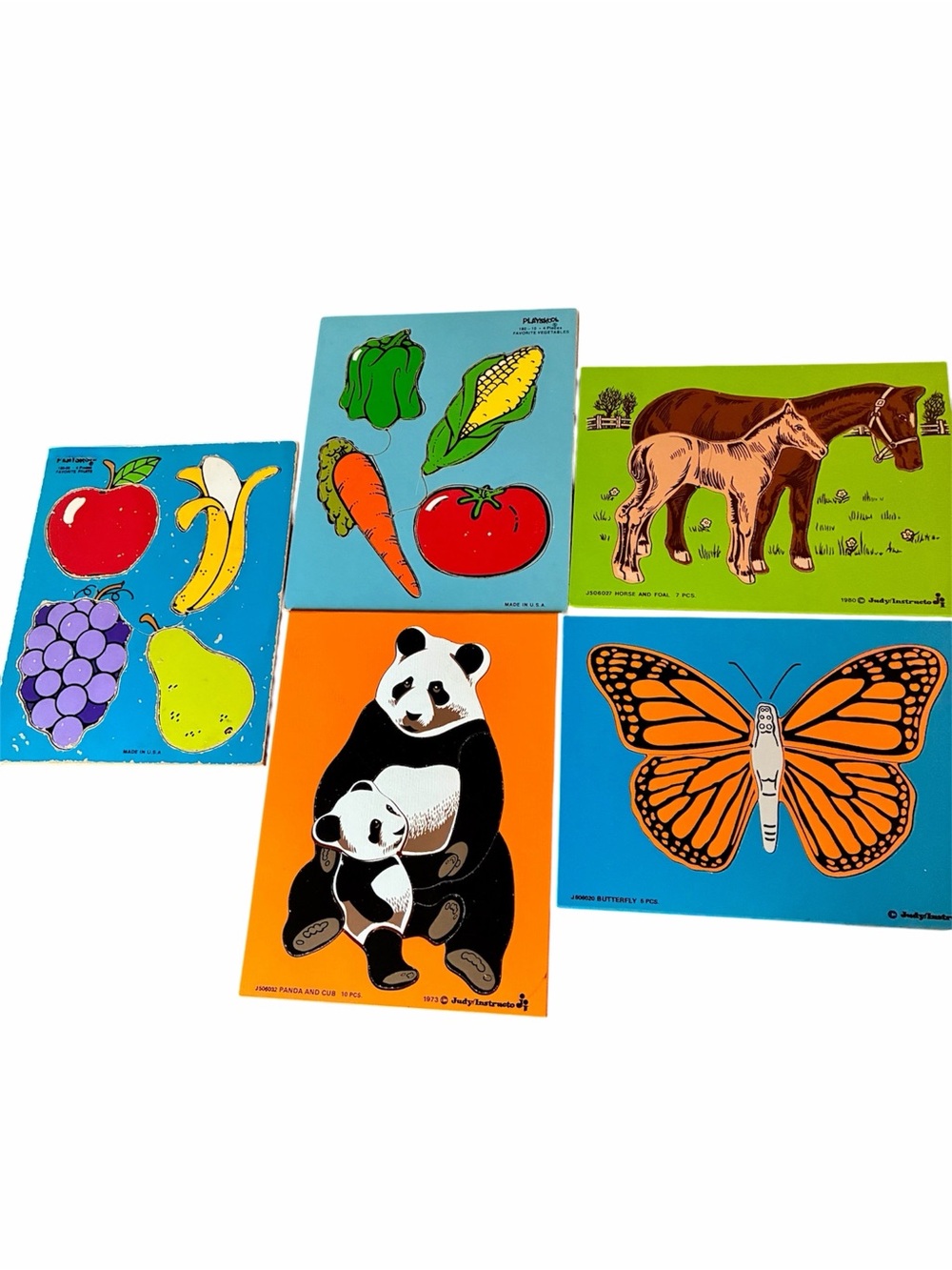Vintage puzzles bundle hard paperboard